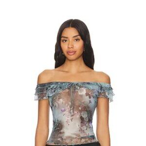 Not selling ISO: Revolve More to Come Giovanna Top in Blue Multi